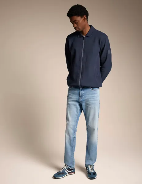 Boss Regular Fit 5 Pocket Jeans Light Blue