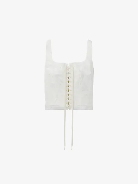 Fil Coupé Floral Corset Top