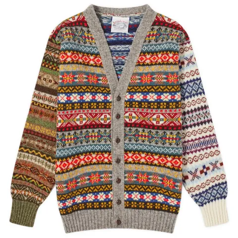 Jamieson's of Shetland Fair Isle V-Neck Cardigan
