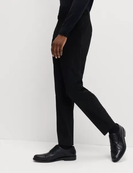 Marks & Spencer Slim Fit Stretch Tuxedo Trousers Black