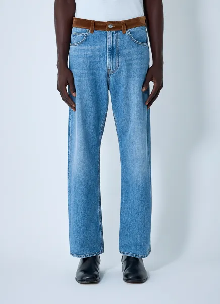 Jeans With Velvet Belt