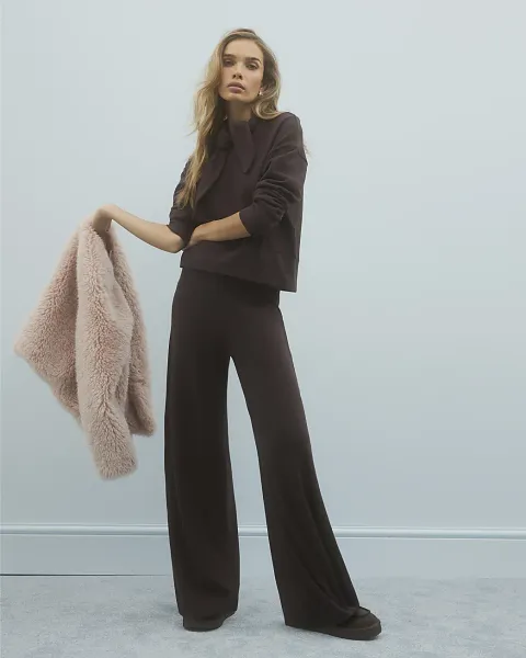 River Island Cosy Wide Leg Trousers