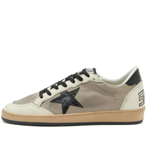 Ball Star Embroidered Leather Sneaker