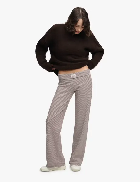 Superdry & Co Jersey Striped Slim Fit Joggers Brown Mix