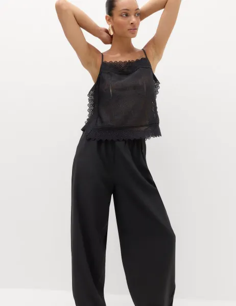 Marks & Spencer Relaxed Balloon Trousers Black