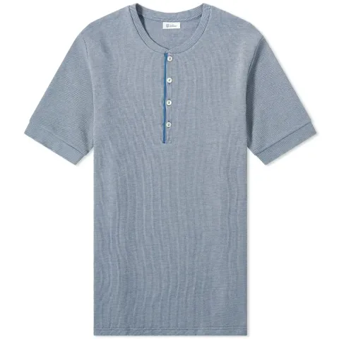 Ernst Striped Short Sleeve Henley