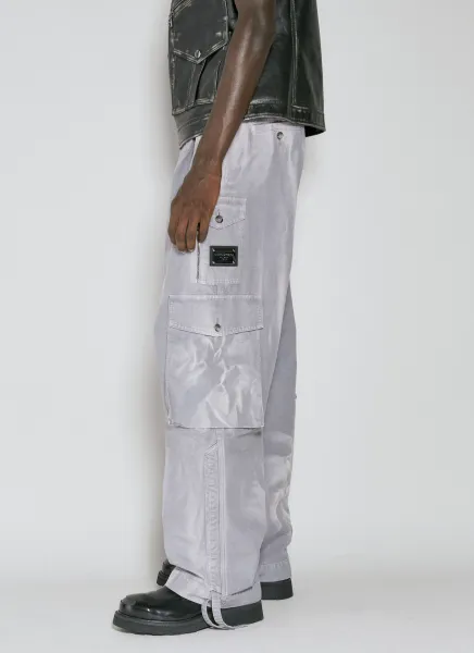 Garment-Dyed Canvas Cargo Pants