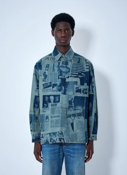 Printed Cotton Poplin Shirt