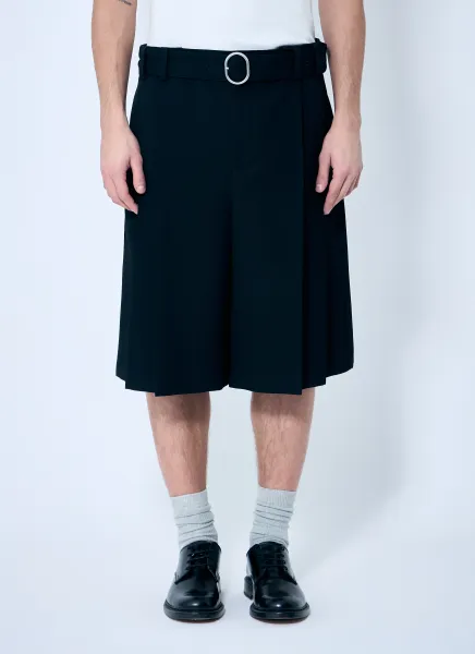 Belted Pleated Shorts