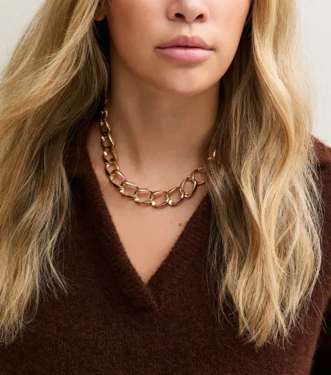 New Look Gold Tone Chunky Chain Link Necklace