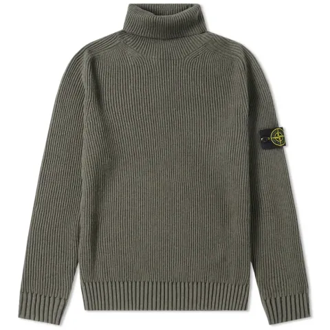 Roll Neck Rib Knit