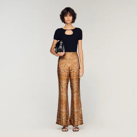 Openwork collar jumper