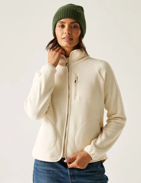 Regatta Frankie Zip Up Funnel Neck Fleece Cream