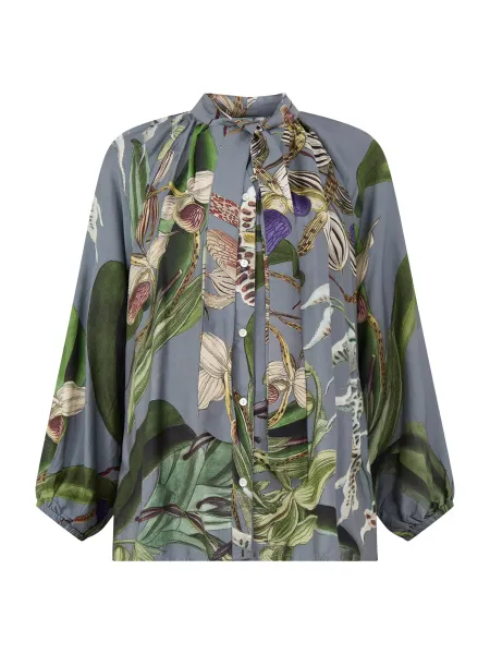 One Hundred Stars Orchid Pussybow Blouse