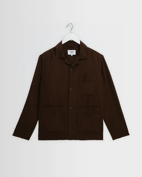Kimpton - Brown Washed Linen Jacket