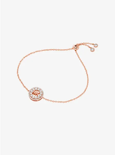 Fulton Precious Metal-Plated Pavé Logo Slider Bracelet