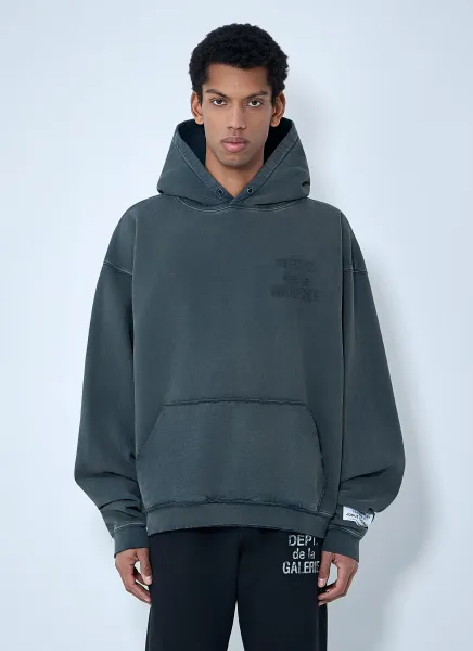 Oversized Cotton-Blend Hooded Sweatshirt