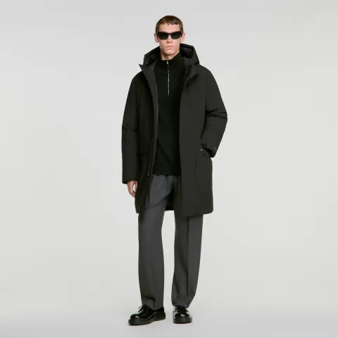 SANDRO Zip-up hooded parka