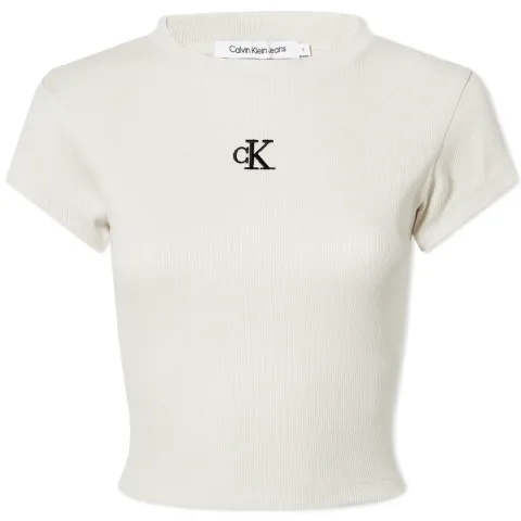 CK Rib Cropped Slim T-Shirt