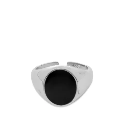 925 Black Signet Ring
