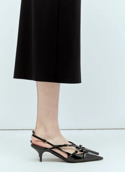 Buckle Slingback Kitten Heels