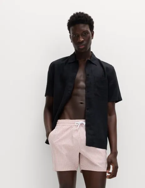 Marks & Spencer Seersucker Swim Shorts Antique Rose