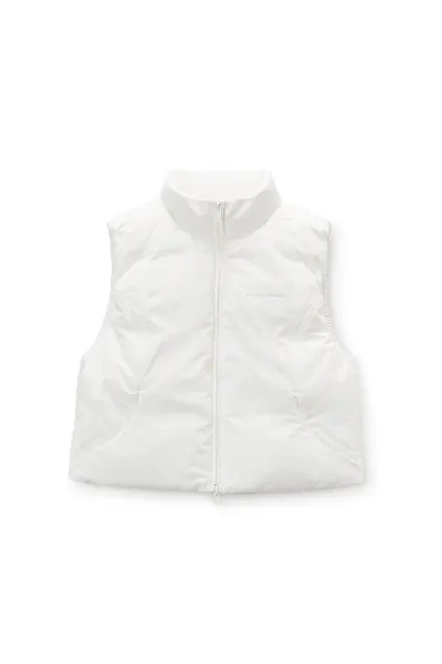 White Essential Puffer Vest