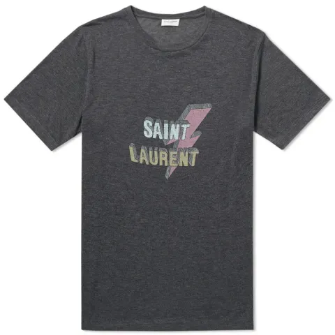 Vintage Lightning Print Logo Tee