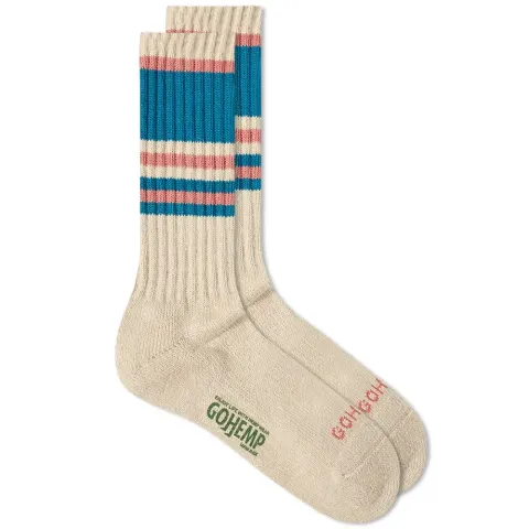 Go Hemp Random Line Pile Crew Sock