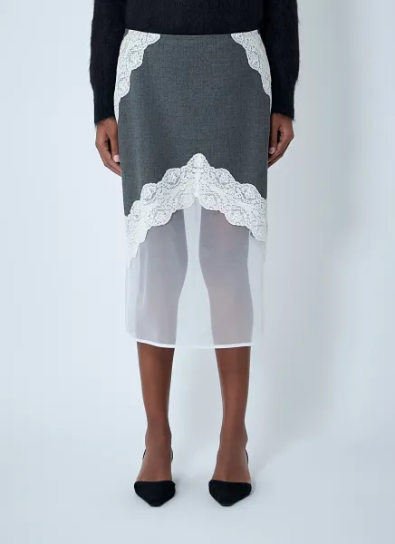Wool Mid Skirt
