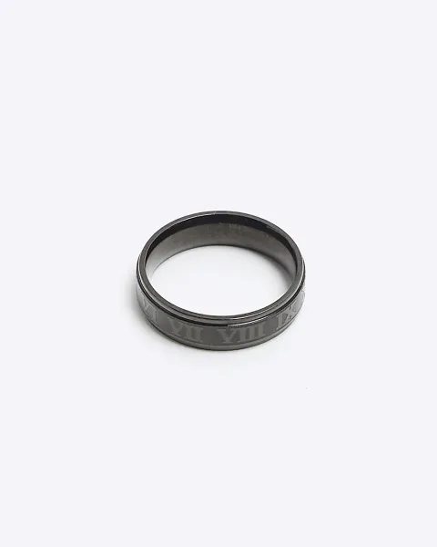River Island Stainless Steel Roman Band Ring