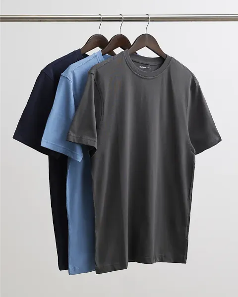 River Island Slim Fit Crew Neck T-Shirt 3 Pack