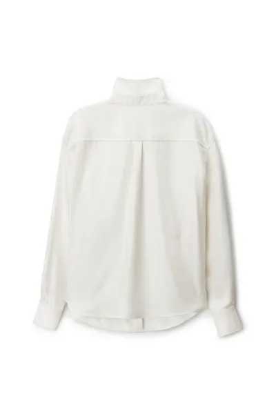 SILK REVERSE-DETAIL SHIRT