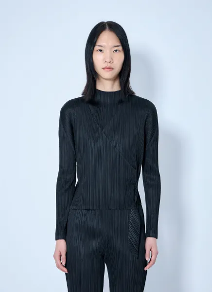 Pleated Wrap Top