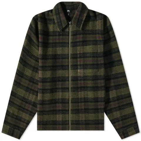 Reed Wool Plaid Zip Shirt