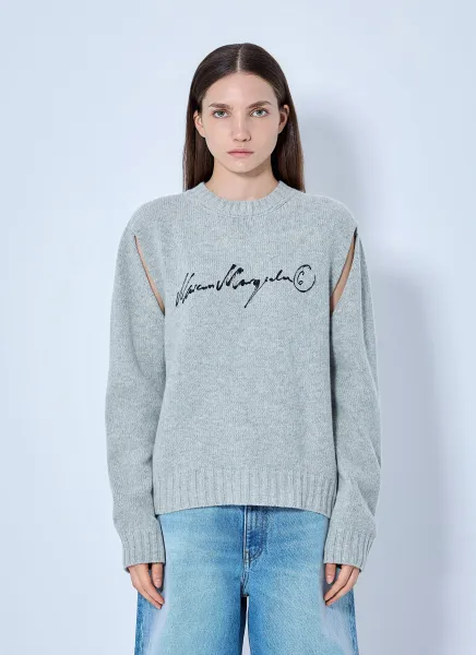 Intarsia Logo Knit Sweater