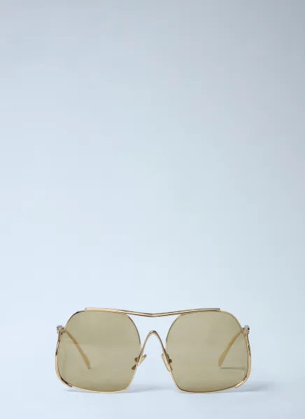 Geometric Aviator Sunglasses