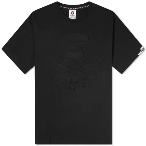 AAPE Emboss Effect Bone T-Shirt