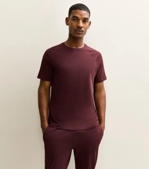 New Look Men's Dark Brown Short Sleeve Top & Joggers Pyjama Set