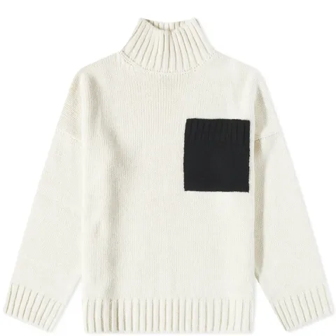 Patch Pocket Turtleneck Jumper