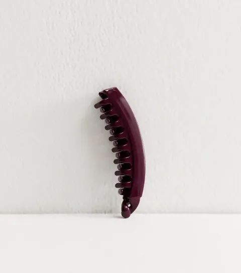 Dark Burgundy Curved Hair Claw Clip