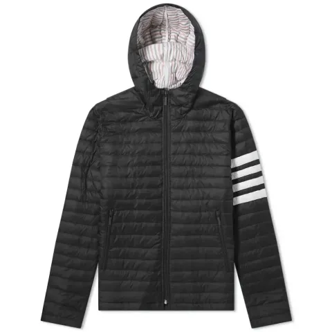 Four Bar Stripe Nylon Down Jacket