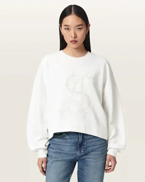 Reflex Lila Oversized Embellished Sweatshirt