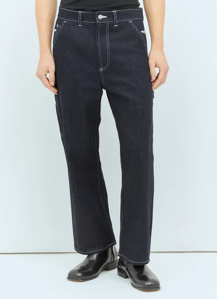 Topstitched Carpenter Jeans