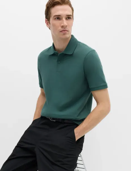 Marks & Spencer Ultimate Pique Polo Shirt Cedar
