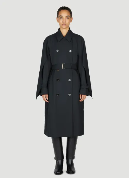 Cotness Double-Breasted Trench Coat