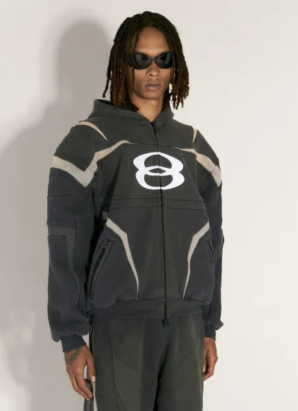 Biker Hooded Sweatshirt