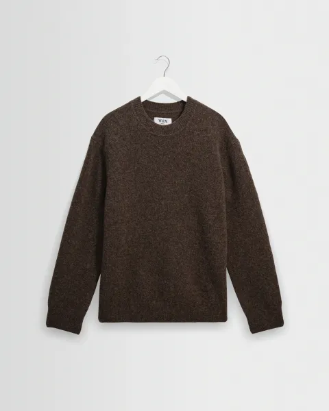Wax London Wilde - Chocolate Brown Fluffy Wool Crewneck