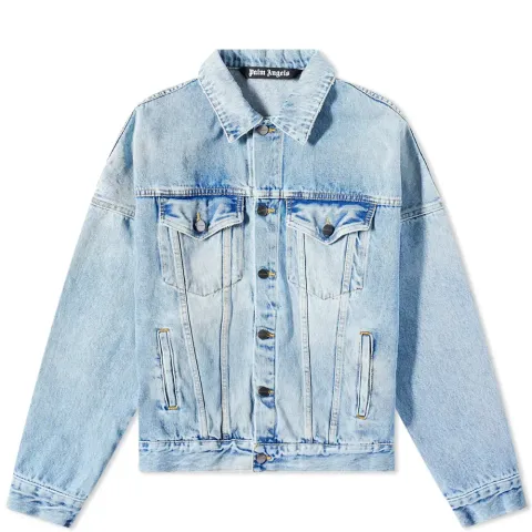 Oversized Back Logo Denim Jacket
