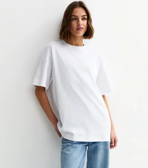 Women's Premium White Oversized Heavyweight Cotton T-Shirt